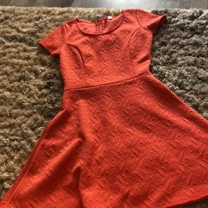 Coral paisley pattern dress